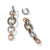 DY Mercer Linked Melange Drop Earrings in Sterling Silver with 18K Rose Gold and Pavé Diamonds