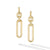Lexington Double Link Drop Earrings in 18K Yellow Gold