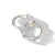Petite Infinity Hoop Earrings in Sterling Silver with 14K Yellow Gold