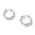 Petite Infinity Hoop Earrings in Sterling Silver with Pavé Diamonds