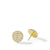 Sculpted Cable Stud Earrings in 18K Yellow Gold with Diamonds