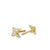 Crossover X Stud Earrings in 18K Yellow Gold with Diamonds, 6mm