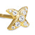 Crossover X Stud Earrings in 18K Yellow Gold with Diamonds, 6mm
