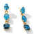 Marbella Drop Earrings in 18K Yellow Gold with Blue Topaz and Hampton Blue Topaz, 51mm
