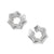 Zig Zag Stax Two Row Hoop Earrings in Sterling Silver with Diamonds, 27mm