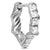 Zig Zag Stax Huggie Hoop Earrings in Sterling Silver with Diamonds, 13mm