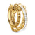 Crossover Trio Multi Row Hoop Earrings in 18K Yellow Gold with Diamonds, 18mm