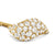 Petite Pavé Flute Stud Earrings in 18K Yellow Gold with Diamonds, 10.6mm