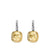 Albion Drop Earrings in Sterling Silver with 18K Yellow Gold and Champagne Citrine, 10mm