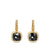 Albion Drop Earrings in 18K Yellow Gold with Black Onyx and Diamonds, 10mm