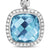 Albion Drop Earrings in Sterling Silver with Blue Topaz and Diamonds, 10mm