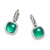 Albion Drop Earrings in Sterling Silver with Lagoon Orchid and Diamonds, 10mm