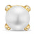 Pearl Classics Stud Earrings in 18K Yellow Gold and Diamonds, 6.6mm