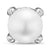 Pearl Classics Stud Earrings in Sterling Silver and Diamonds, 6.6mm