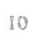 Crossover Hoop Earrings in Sterling Silver, 22.3mm