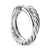 Crossover Hoop Earrings in Sterling Silver, 22.3mm