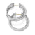 Crossover Hoop Earrings in Sterling Silver with Diamonds, 22.4mm