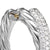 Crossover Hoop Earrings in Sterling Silver with Diamonds, 22.4mm