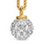 DY Madison Pavé Bead Drop Earrings in 18K Yellow Gold with Diamonds, 33mm