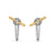 DY Mercer Petite Toggle Chain Stud Earrings in Sterling Silver with 18K Yellow Gold, 38.2mm