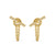 DY Mercer Petite Toggle Stud Earrings in 18K Yellow Gold with Diamonds, 38.2mm