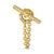 DY Mercer Petite Toggle Stud Earrings in 18K Yellow Gold with Diamonds, 38.2mm