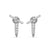 DY Mercer Petite Toggle Chain Stud Earrings in Sterling Silver with Diamonds, 38.2mm