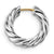 Sculpted Cable Hoop Earrings in Sterling Silver, 18.6mm