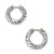 Sculpted Cable Hoop Earrings in Sterling Silver, 18.6mm