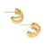 DY Mercer Double Hoop Huggie Earrings in 18K Yellow Gold, 13.5mm