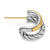 DY Mercer Double Hoop Huggie Earrings in Sterling Silver with 18K Yellow Gold, 13.5mm