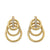 DY Mercer Triple Ring Drop Earrings in 18K Yellow Gold with Diamonds, 35.6mm