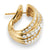 Pavé Crossover Shrimp Earrings in 18K Yellow Gold with Diamonds, 19.6mm