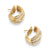 Pavé Crossover Shrimp Earrings in 18K Yellow Gold with Diamonds, 19.6mm