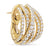 Pavé Crossover Shrimp Earrings in 18K Yellow Gold with Diamonds, 19.6mm