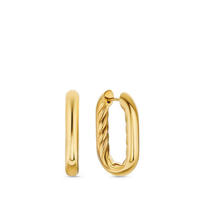 DY Madison Smooth Hoop Earrings in 18K Gold, 24.3mm
