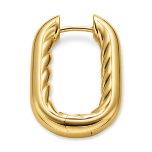 DY Madison Smooth Hoop Earrings in 18K Gold, 24.3mm