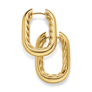 DY Madison Smooth Hoop Earrings in 18K Gold, 24.3mm
