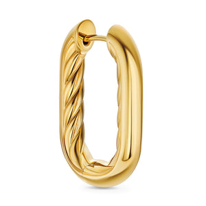 DY Madison Smooth Hoop Earrings in 18K Gold, 24.3mm