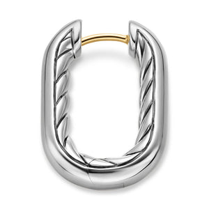 DY Madison Smooth Hoop Earrings in Sterling Silver, 24.3mm