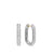 DY Madison Smooth Hoop Earrings in Sterling Silver with Diamonds, 24.3mm