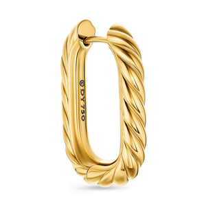 DY Madison Cable Hoop Earrings in 18K Yellow Gold, 24.3mm
