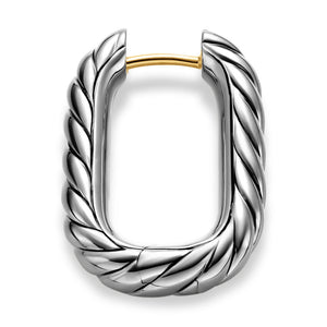 DY Madison Cable Hoop Earrings in Sterling Silver, 24.3mm