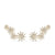 Starburst Full Pavé Climber Earrings in 18K Yellow Gold with Diamonds, 26.9mm