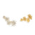 Starburst Full Pavé Climber Earrings in 18K Yellow Gold with Diamonds, 26.9mm