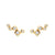 Petite Modern Renaissance Climber Earrings in 18K Yellow Gold with Diamonds, 15mm
