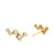 Petite Modern Renaissance Climber Earrings in 18K Yellow Gold with Diamonds, 15mm