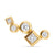 Petite Modern Renaissance Climber Earrings in 18K Yellow Gold with Diamonds, 15mm