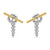 DY Mercer Bold Toggle Chain Stud Earrings in Sterling Silver with 18K Yellow Gold, 50.4mm