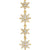 Starburst Drop Earrings in 18K Yellow Gold with Diamonds, 70.9mm
